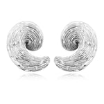 Boucles d'oreilles clips Zaza en résine métallisée - argenté Argent