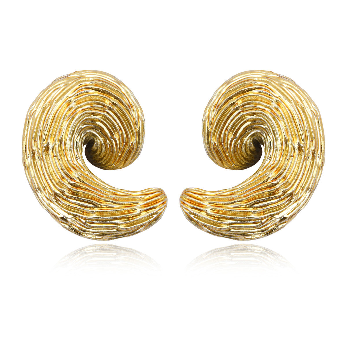 Boucles d'oreilles clips Zaza en résine métallisée - doré Dore