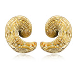 Boucles d'oreilles clips Zaza en résine métallisée - doré Dore