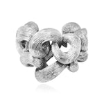 Bracelet manchette Zaza en résine métallisée - argenté Argent