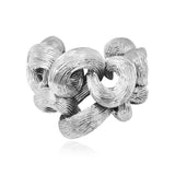 Bracelet manchette Zaza en résine métallisée - argenté Argent