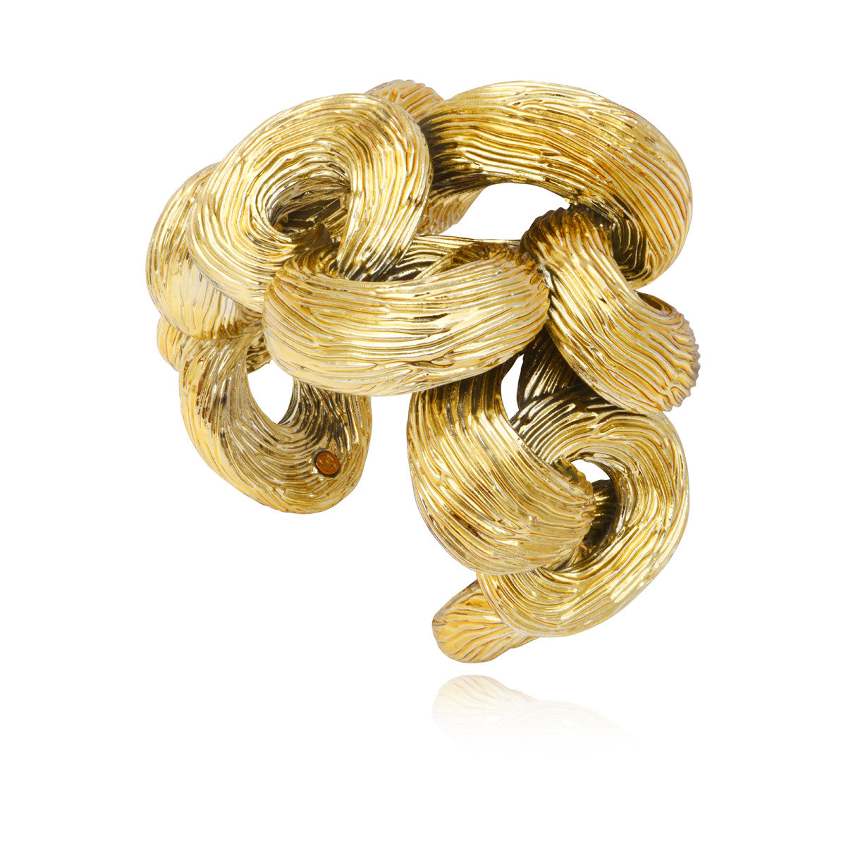 Bracelet manchette Zaza en résine métallisée - doré Dore