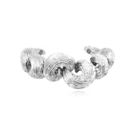 Bracelet jonc Zaza résine métallisée taille médium - argenté Argent