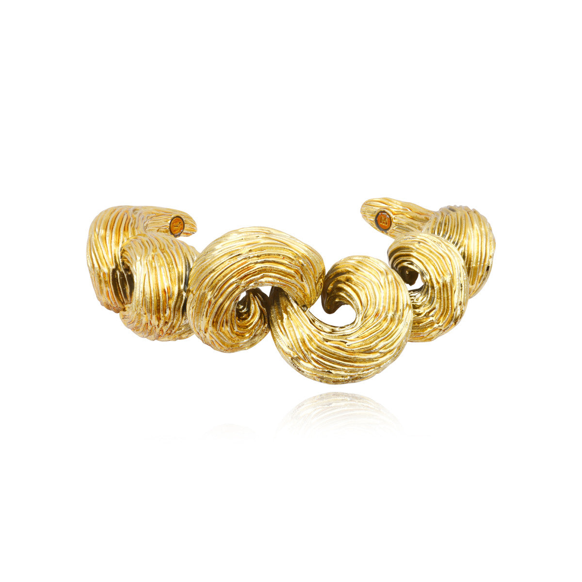 Bracelet jonc Zaza résine métallisée talle médium - doré Dore