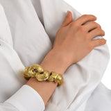 Bracelet jonc Zaza résine métallisée talle médium - doré Dore