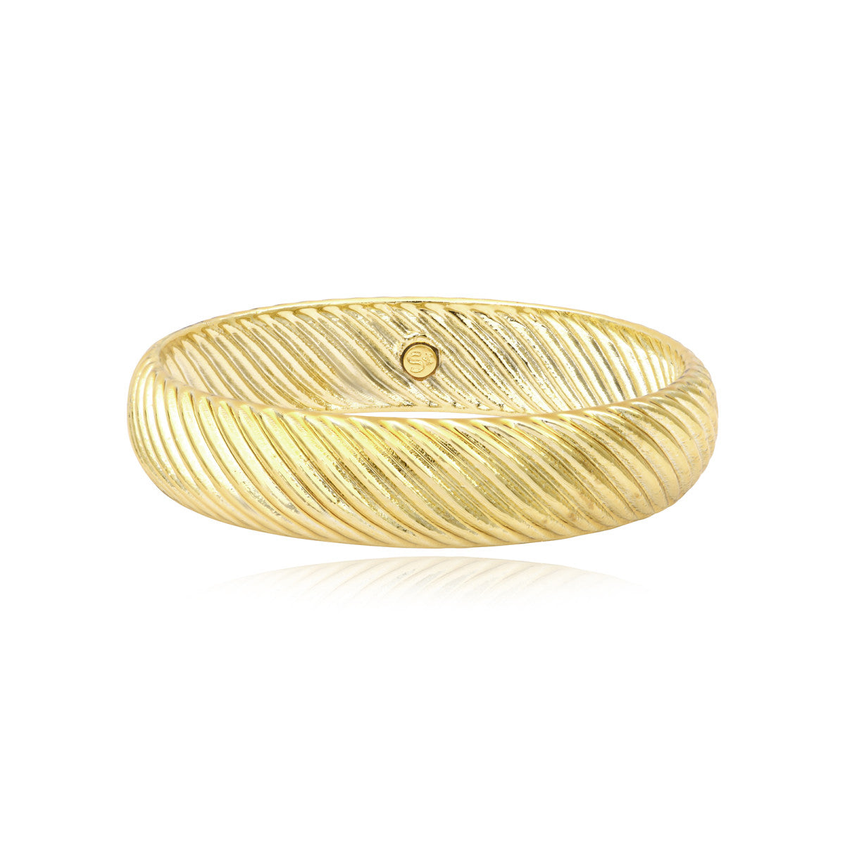 Bracelet jonc Zaza en résine métallisée taille médium - doré Dore