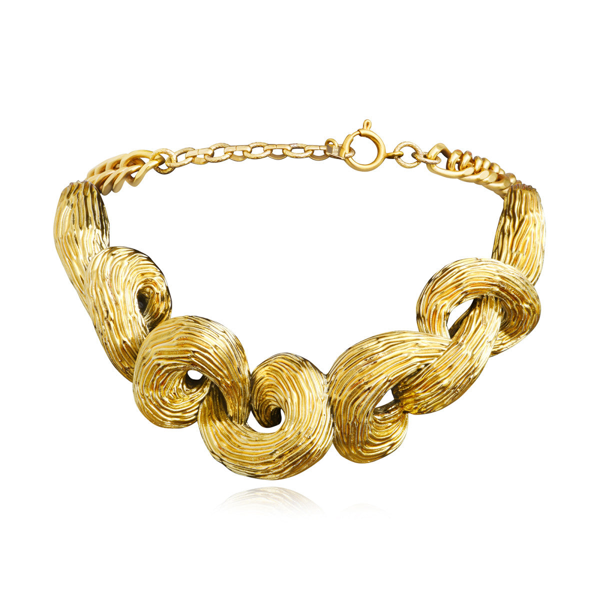Collier court Zaza en résine métallisée - doré Dore