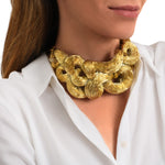 Collier choker Zaza en résine métallisée - doré Dore