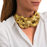 Collier choker Zaza en résine métallisée - doré Dore