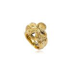 Bague Zaza en résine métallisée taille médium - doré Dore