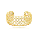 Bracelet manchette Betty en métal doré à l'or fin ciselé - doré Dore