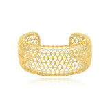 Bracelet manchette Betty en métal doré à l'or fin ciselé - doré Dore