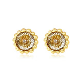Boucles d'oreilles tiges percées Angèle en résine métallisée et sequins - doré Dore