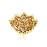 Broche Angèle en résine métallisée et sequins - doré Dore