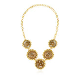Collier Angèle en résine métallisée et sequins - doré Dore