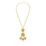 Collier long Angèle en résine métallisée et sequins - doré Dore