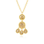 Collier long Angèle en résine métallisée et sequins - doré Dore