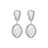 Boucles d'oreilles clip pendantes Gilda argentées Argent