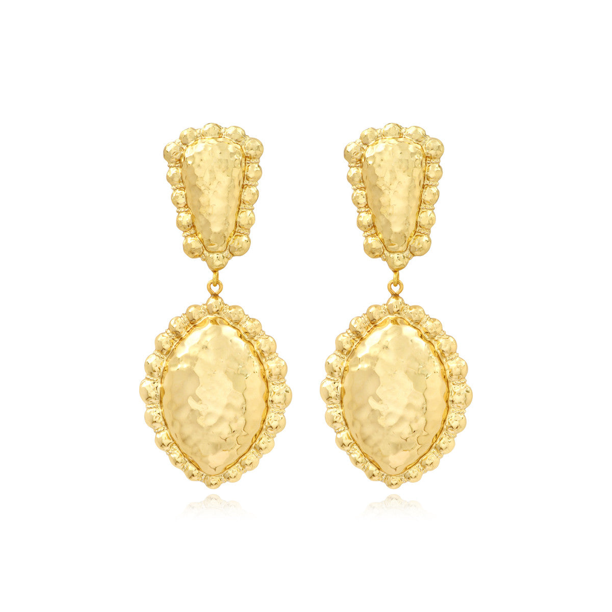 Boucles d'oreilles clip pendantes Gilda dorées Dore