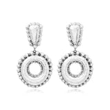 Boucles d'oreilles clip pendantes rondes Gilda argentées Argent