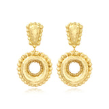 Boucles d'oreilles clip pendantes rondes Gilda dorées Dore