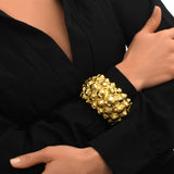 Manchette Gilda dorée - Bracelet oversize Dore