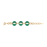 Bracelet chaîne Masseria en métal doré et résine - vert Emeraude
