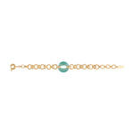 Bracelet chaîne Masseria en métal doré et maillon résine - turquoise Turquoise