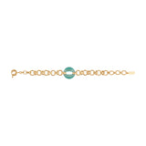 Bracelet chaîne Masseria en métal doré et maillon résine - turquoise Turquoise