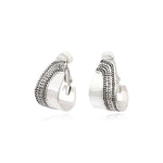 Boucles d'oreilles clip créoles Ashanti en métal  - argenté Argent