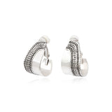 Boucles d'oreilles clip créoles Ashanti en métal  - argenté Argent