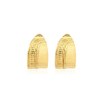 Boucles d'oreilles clip créoles Ashanti en métal  - doré Dore