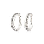 Boucles d'oreilles créoles fines Ashanti en métal - argenté Argent