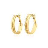 Boucles d'oreilles créoles fines Ashanti en métal - doré Dore