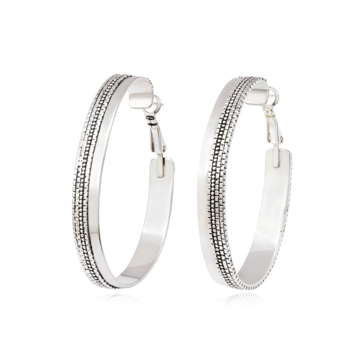 Boucles d'oreilles créoles Ashanti en métal - argenté Argent