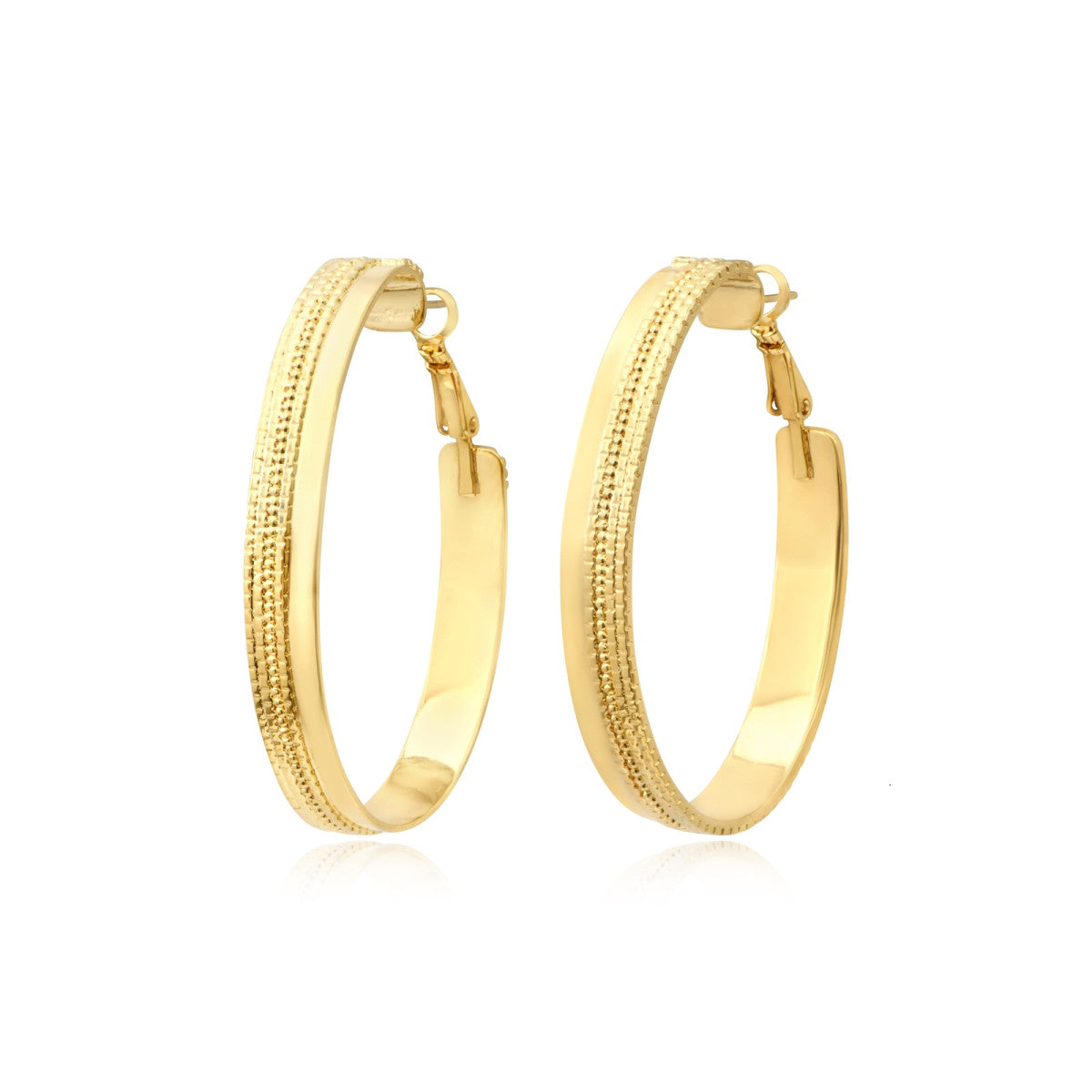 Boucles d'oreilles créoles Ashanti en métal - doré Dore