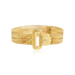 Bracelet Ashanti multirangs en chaînes - doré - taille M Dore