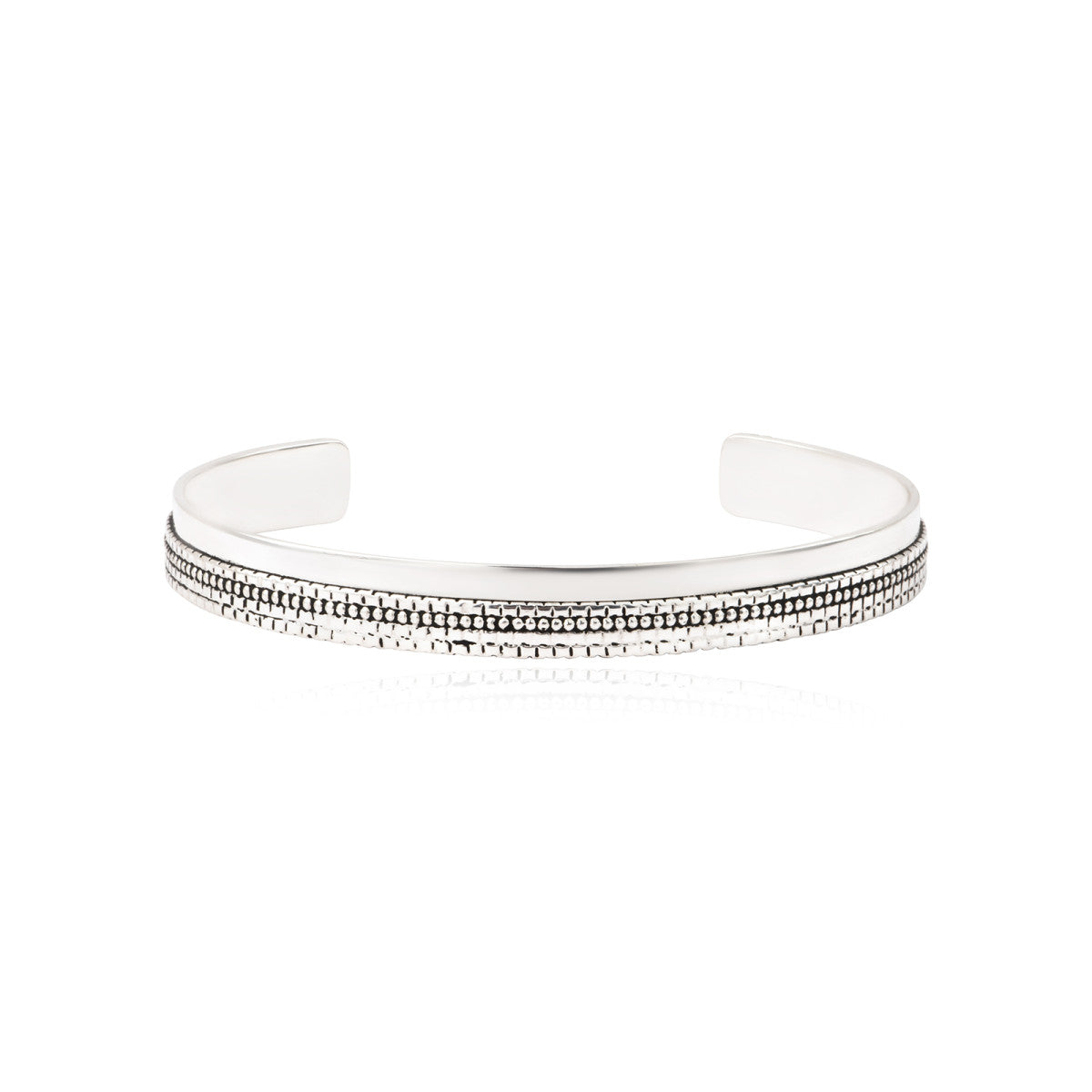 Bracelet jonc Ashanti fin ajustable - argenté - taille M Argent
