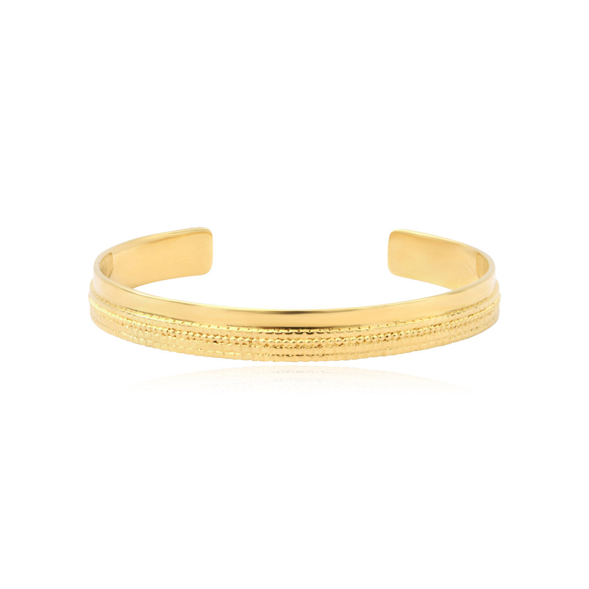 Bracelet jonc Ashanti fin ajustable - doré - taille M Dore