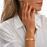 Bracelet jonc Ashanti fin ajustable - doré - taille M Dore