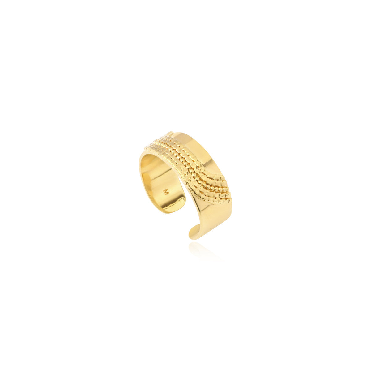Bague Ashanti ajustable en métal - doré - taille M Dore