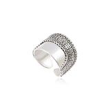 Bague Ashanti large ajustable en métal - argenté - taille M Argent