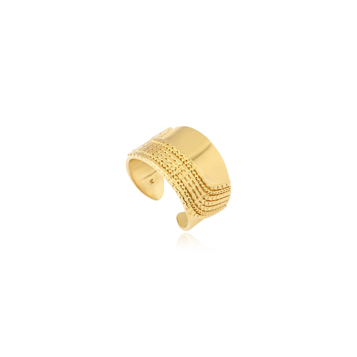 Bague Ashanti large ajustable en métal - doré - taille M Dore