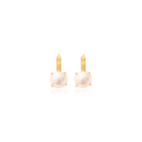 Boucles d'oreilles dormeuses Bysance en métal doré et perle de rivière - perle Perle