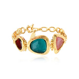 Bracelet Bysance en chaîne à maillons ronds et cabochons décoratifs - multi Multi