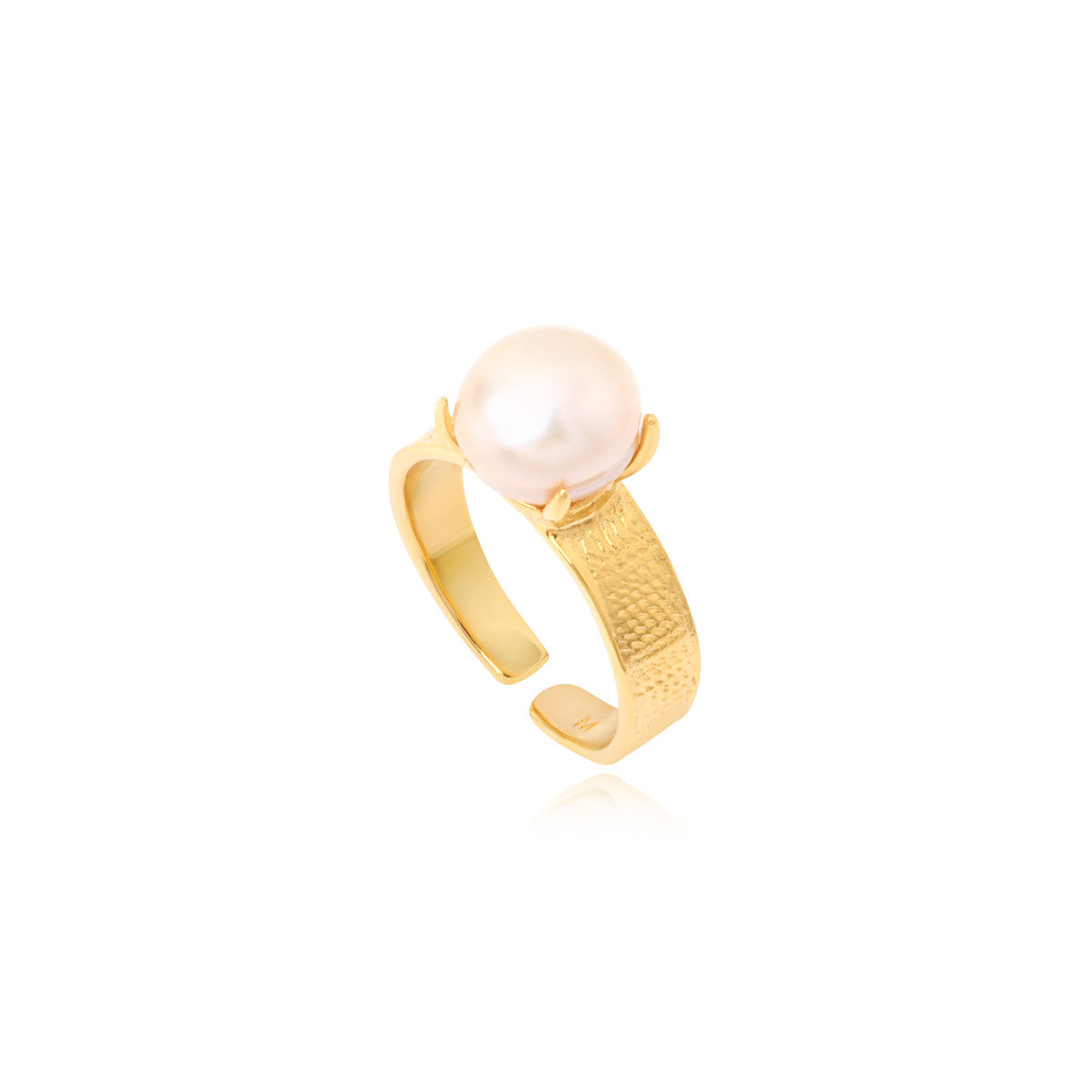 Bague réglable Bysance en métal doré et perle de rivière - perle Perle