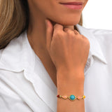 Bracelet Océane en métal doré, cabochons colorés - multi Multi