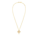 Collier Océane doré à chaîne fine, nacre et strass - blanc Blanc