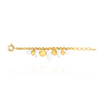 Bracelet Loulou chaîne dorée à éléments irréguliers en résine métallisée blanche et dorée - blanc Or blanc