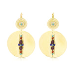 Boucles d'oreilles dormeuses Dakota en métal doré et gemmes - multicolore Multi